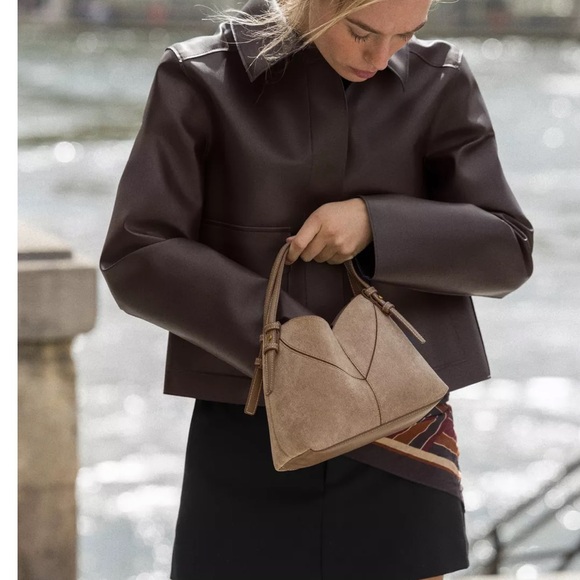 Zara NWT mini shopper handbag purse with crossbody - Picture 3 of 7